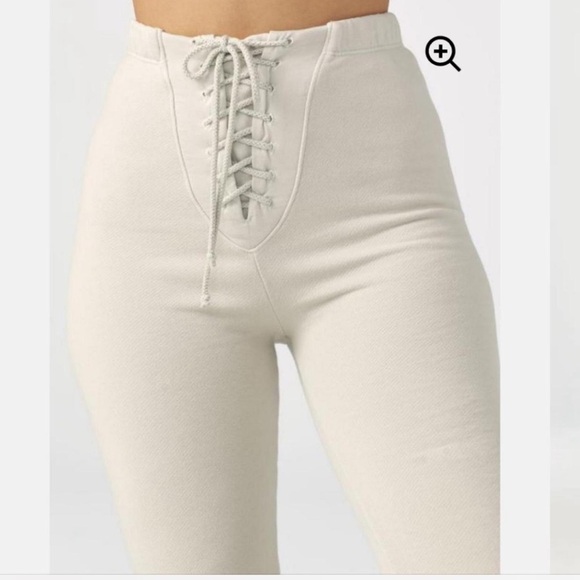 NWT Joah Brown lace up jogger S/M - Picture 3 of 5